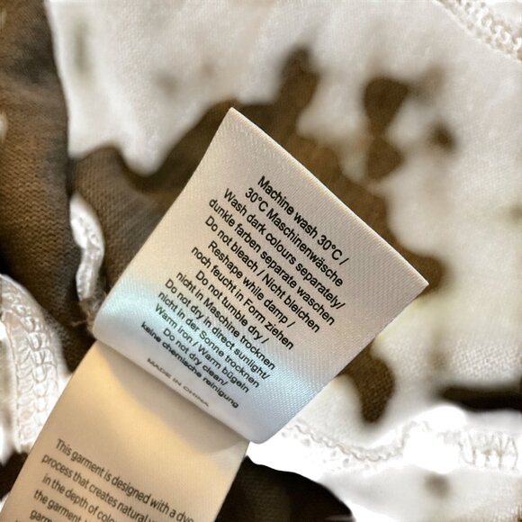 Poetry Brown Hemp-Cotton Blend 3/4 Sleeve High-Low Top Womens Size  US 12 Boxy L - Picture 4 of 9